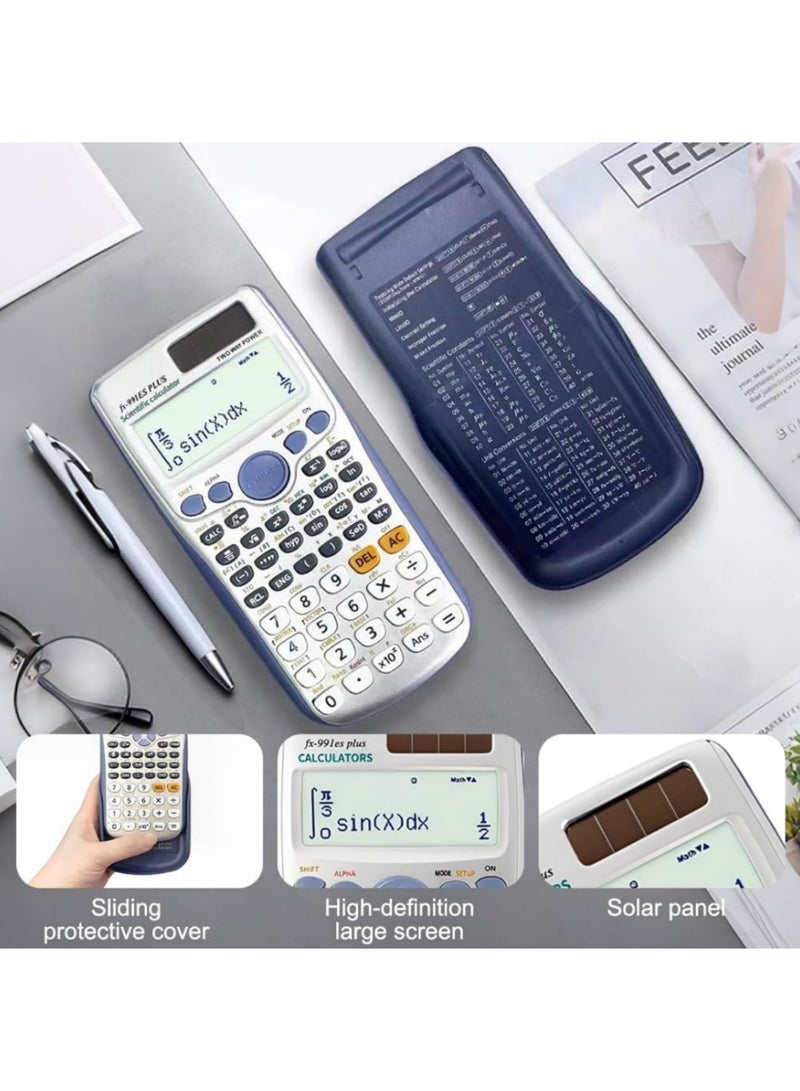 Adando Scientific Calculator with Large Screen 417 Functions Comprehensive Math Tool Perfect for High School College Students Calculus Algebra Geometry and Advanced Math Essential Study Supply (Silver) - Image 3